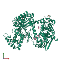 PDB entry 5na6 coloured by chain, front view.