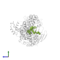 FLAVIN-ADENINE DINUCLEOTIDE in PDB entry 5nak, assembly 1, side view.