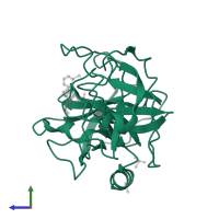Complement factor D in PDB entry 5nb7, assembly 1, side view.