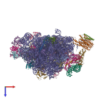 PDB entry 5nco coloured by chain, top view.