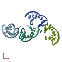 PDB entry 5ndi coloured by chain, front view.
