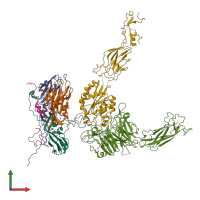 PDB entry 5neu coloured by chain, front view.