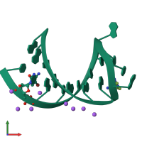 PDB entry 5nex coloured by chain, front view.