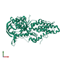 methionine--tRNA ligase in PDB entry 5nfh, assembly 1, front view.