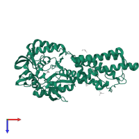 methionine--tRNA ligase in PDB entry 5nfh, assembly 1, top view.