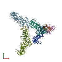 PDB entry 5nfy coloured by chain, front view.