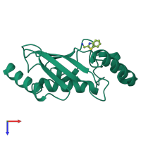 PDB entry 5ngz coloured by chain, top view.
