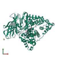PDB entry 5ni6 coloured by chain, front view.