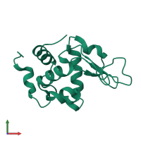 PDB entry 5njm coloured by chain, front view.