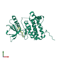 PDB entry 5njz coloured by chain, front view.