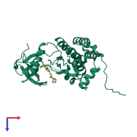 PDB entry 5njz coloured by chain, top view.