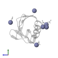 ZINC ION in PDB entry 5nlf, assembly 1, side view.