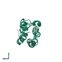 CREB-binding protein in PDB entry 5nlk, assembly 1, side view.