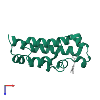 CREB-binding protein in PDB entry 5nlk, assembly 1, top view.