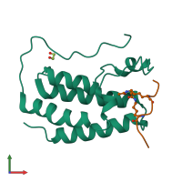 PDB 5nne coloured by chain and viewed from the front.