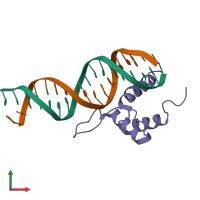 PDB entry 5nnx coloured by chain, front view.