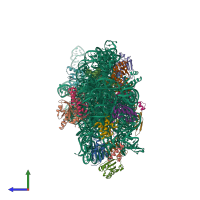 PDB entry 5no4 coloured by chain, side view.