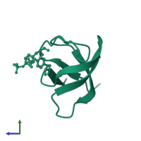 Tyrosine-protein kinase ABL1 in PDB entry 5np2, assembly 1, side view.