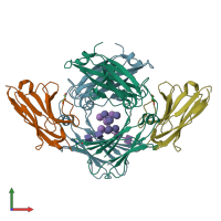 PDB entry 5nqw coloured by chain, front view.