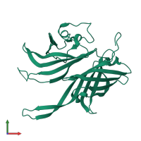 PDB entry 5nqy coloured by chain, front view.