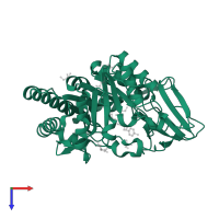 Chitotriosidase-1 in PDB entry 5nr8, assembly 1, top view.