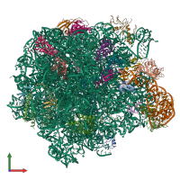 PDB entry 5nrg coloured by chain, front view.