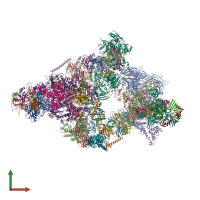 PDB entry 5nrl coloured by chain, front view.