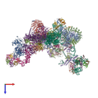 PDB entry 5nrl coloured by chain, top view.