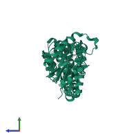 Thymidylate kinase in PDB entry 5nrn, assembly 1, side view.