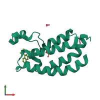 PDB entry 5nrw coloured by chain, front view.