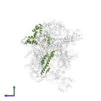 RNA polymerase sigma-54 factor in PDB entry 5nsr, assembly 1, side view.