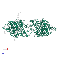 Acetylcholinesterase in PDB entry 5nuu, assembly 1, top view.