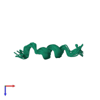 PDB entry 5nvb coloured by chain, ensemble of 20 models, top view.