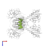 3-[2-[(Z)-[3-(2-carboxyethyl)-5-[(Z)-(4-ethenyl-3-methyl-5-oxidanylidene-pyrrol-2-ylidene)methyl]-4-methyl-pyrrol-1-ium -2-ylidene]methyl]-5-[(Z)-[(3E)-3-ethylidene-4-methyl-5-oxidanylidene-pyrrolidin-2-ylidene]methyl]-4-methyl-1H-pyrrol-3- yl]propanoic acid in PDB entry 5nwn, assembly 1, top view.