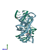 PDB entry 5ny8 coloured by chain, side view.