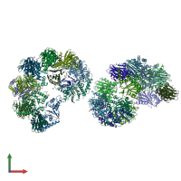 PDB entry 5nyw coloured by chain, front view.