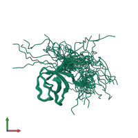 PDB entry 5o2m coloured by chain, ensemble of 40 models, front view.