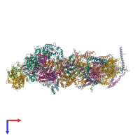 PDB entry 5o31 coloured by chain, top view.