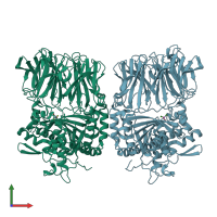 PDB entry 5o3x coloured by chain, front view.
