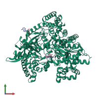 PDB entry 5o54 coloured by chain, front view.