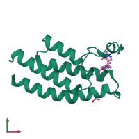 PDB entry 5o55 coloured by chain, front view.