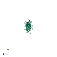 PDB entry 5o5g coloured by chain, side view.