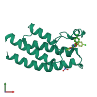 PDB entry 5o5h coloured by chain, front view.