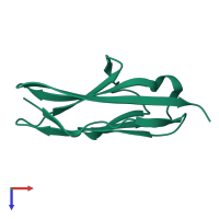 PDB entry 5o5i coloured by chain, top view.