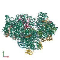 PDB entry 5o5j coloured by chain, front view.