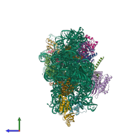 PDB entry 5o5j coloured by chain, side view.