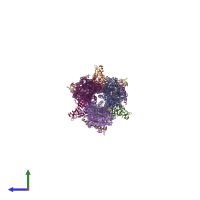 PDB entry 5o66 coloured by chain, side view.