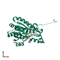 PDB entry 5o6x coloured by chain, front view.