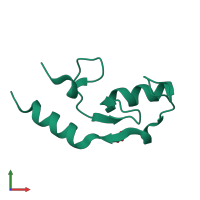 PDB entry 5o75 coloured by chain, front view.