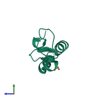 PDB entry 5o75 coloured by chain, side view.